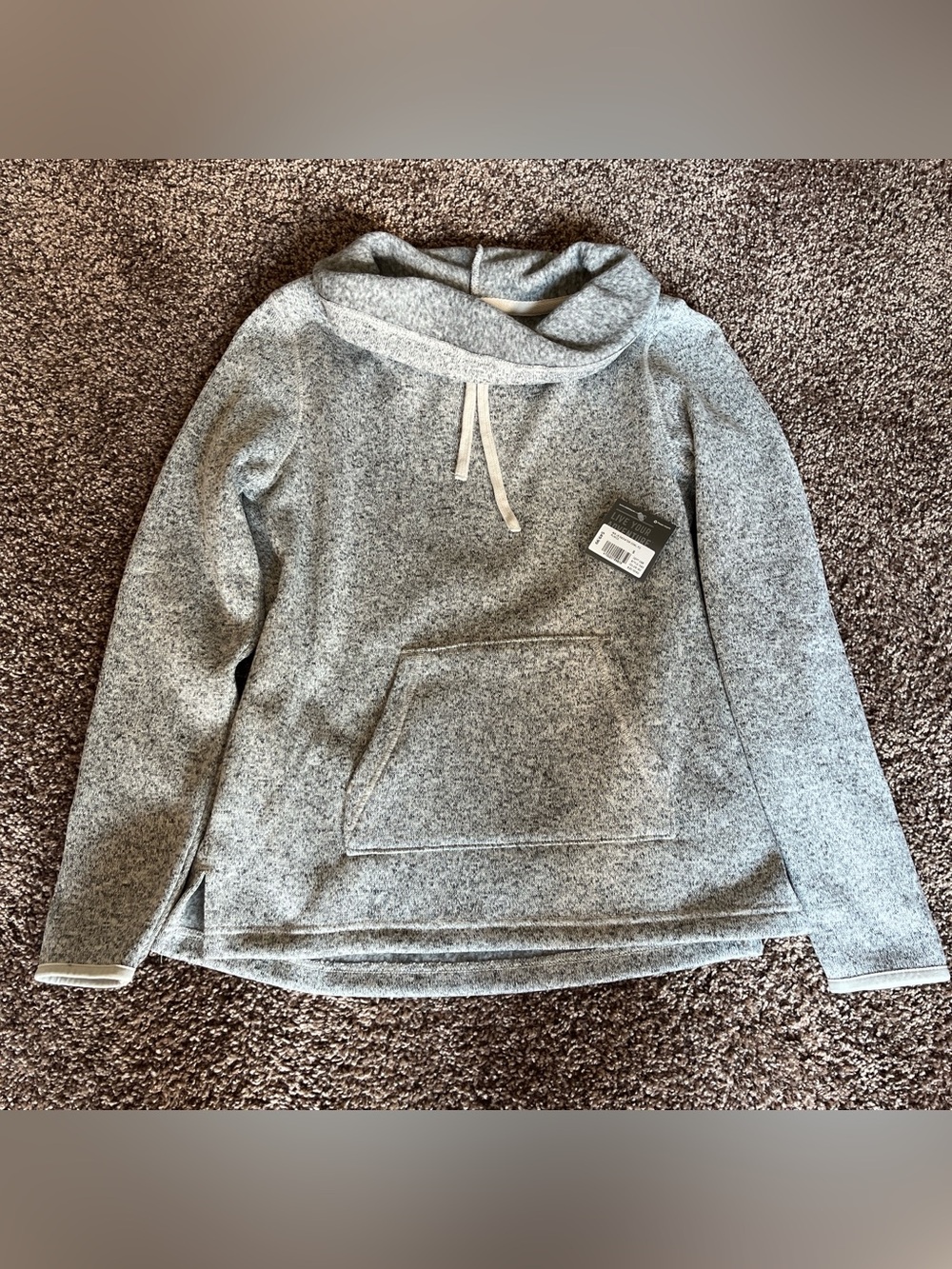 Eddie Bauer Heather Gray Cowl Neck Pullover